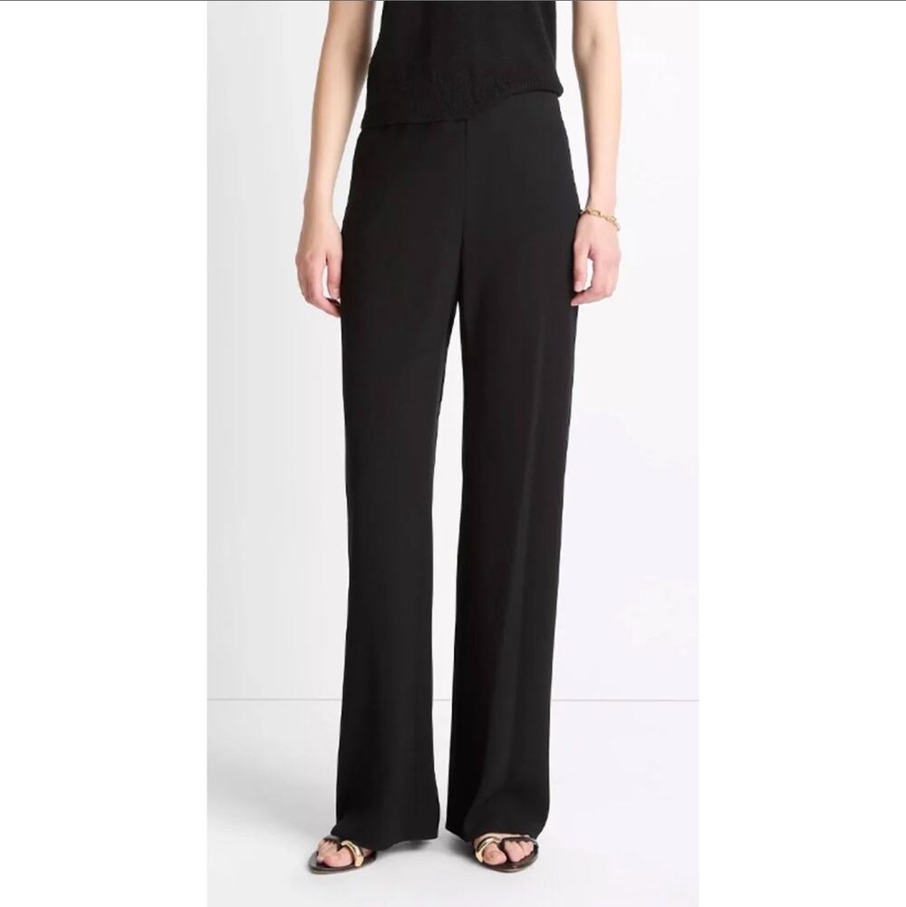 Vince Black Straight Leg Career Trouser Pants Women's Size 6